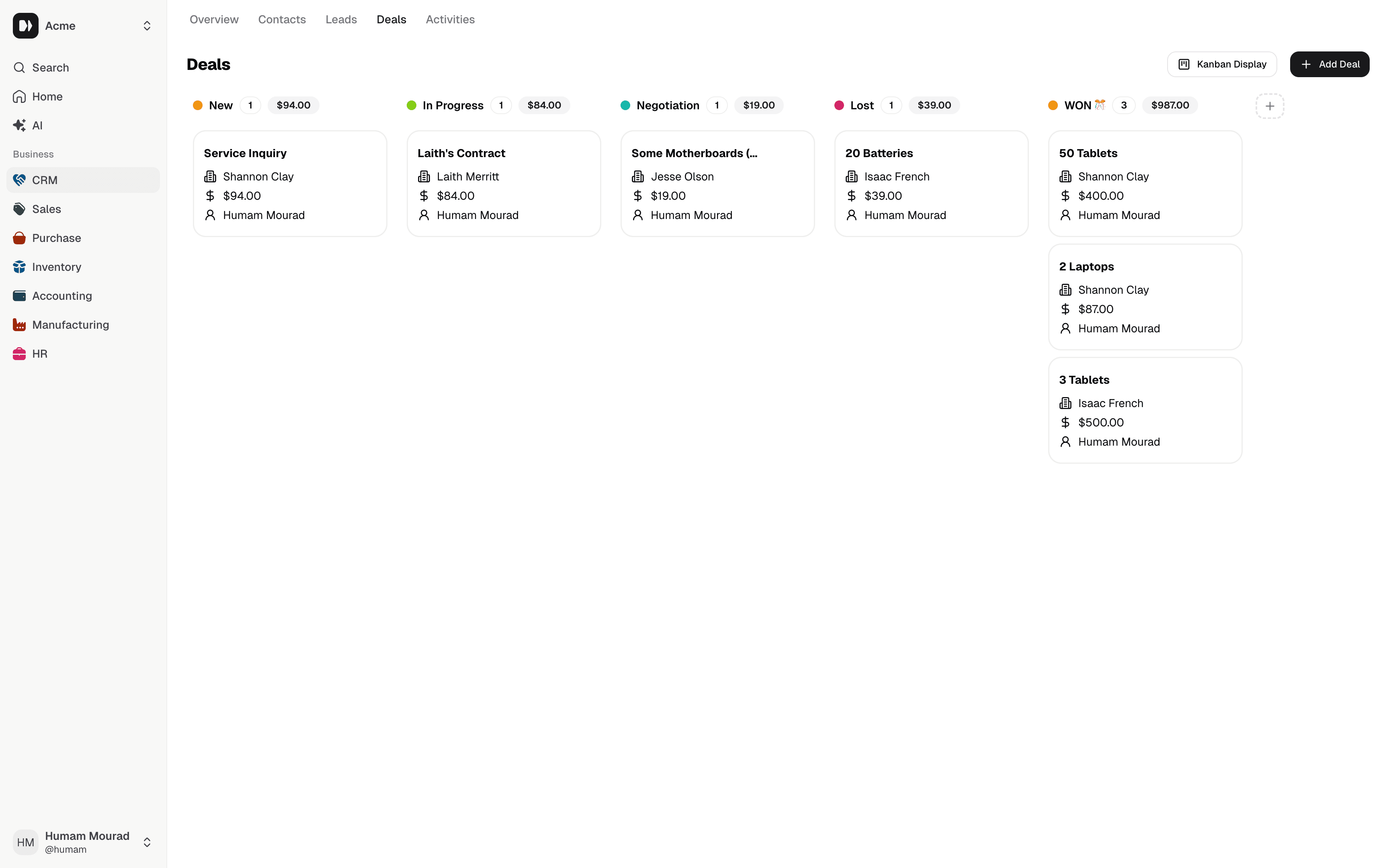 crm screenshot